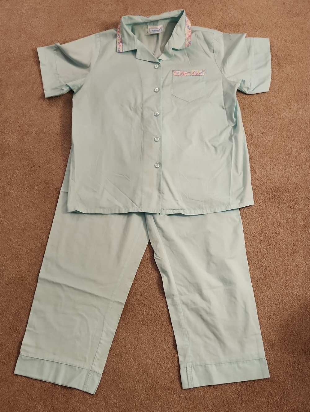 National Women’s Pajama Set – Size L Mint Green